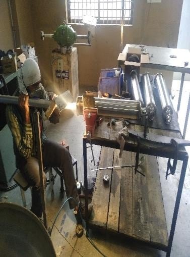 Orbital Welding Clamp Setup