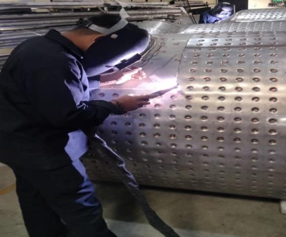 Perforated Dimple Jacket Welding